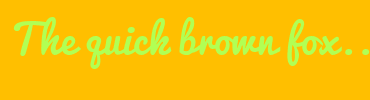 Image with Font Color B1FF54 and Background Color FFBF00